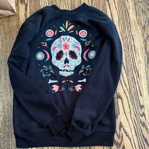 Black Skull Graphic Sweater